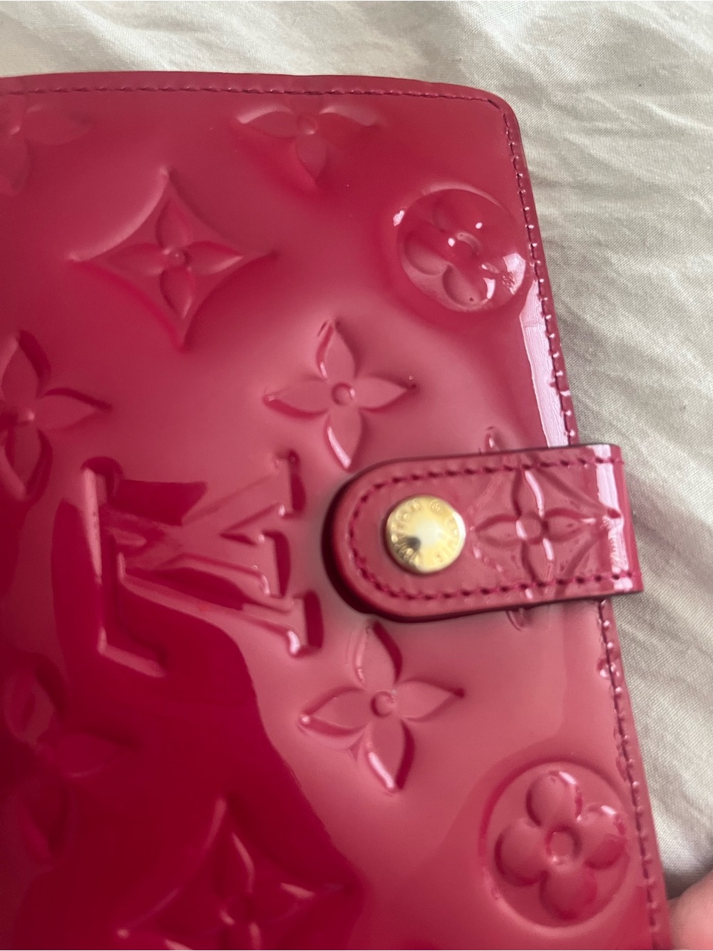 Authentic Louis Vuitton Portofeuille Viennois Kisslock Wallet Dark Pink - Picture 7 of 16